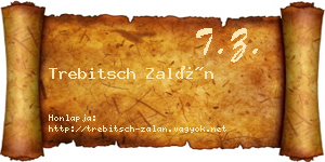 Trebitsch Zalán névjegykártya
